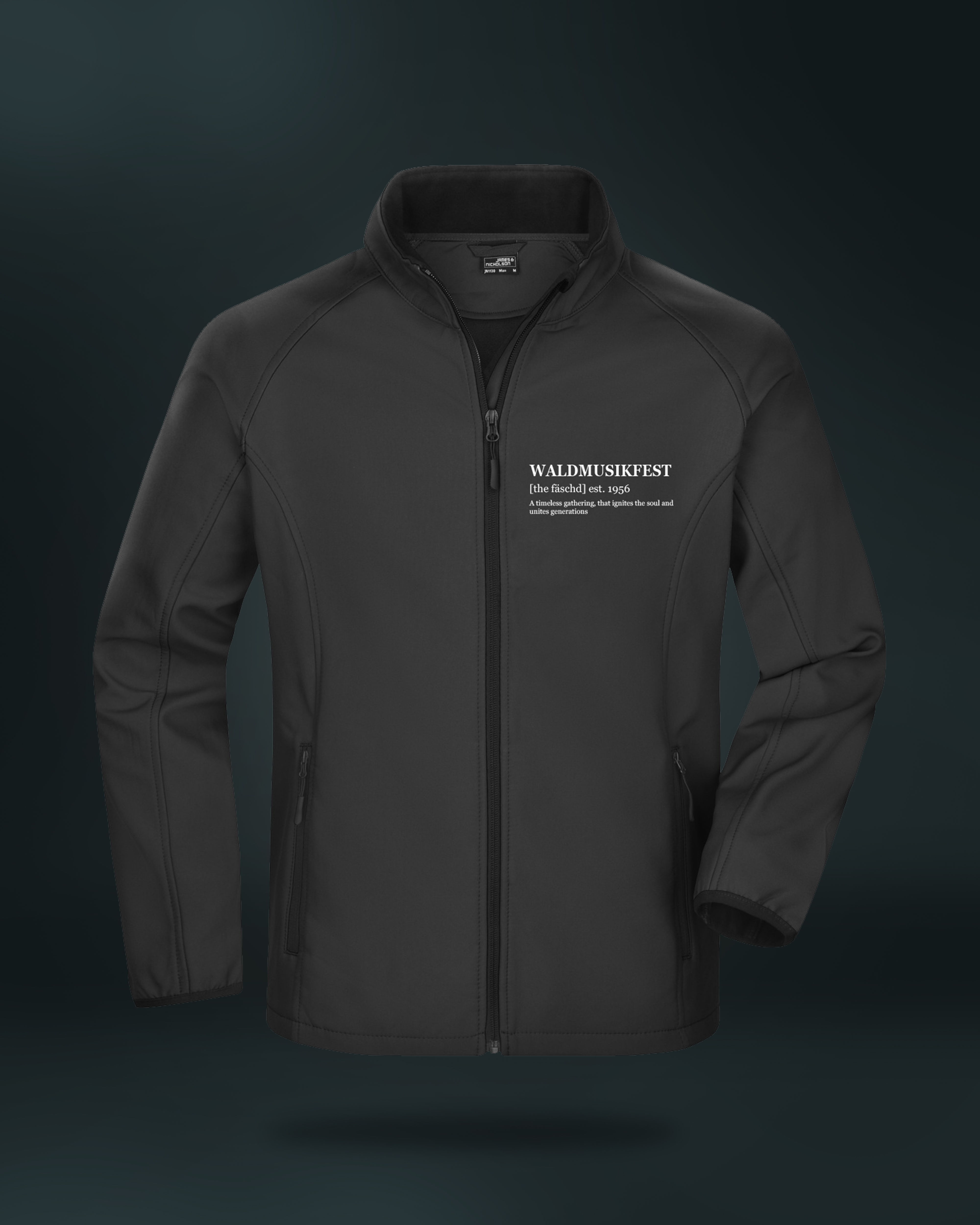 2026_Waldmusikfest_Fan_Softshell_black_front