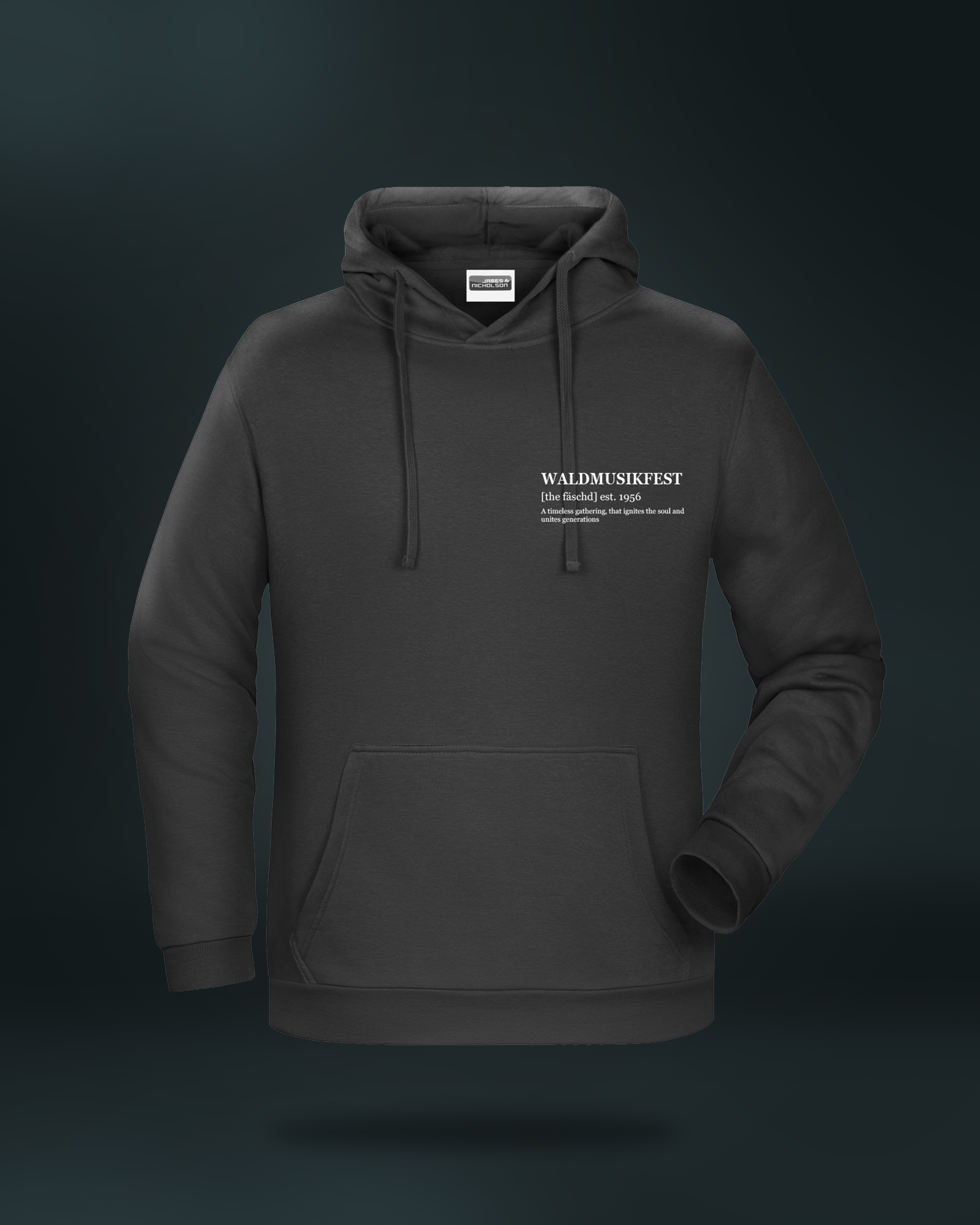2026_Waldmusikfest_Fan_Hoodie_black_front